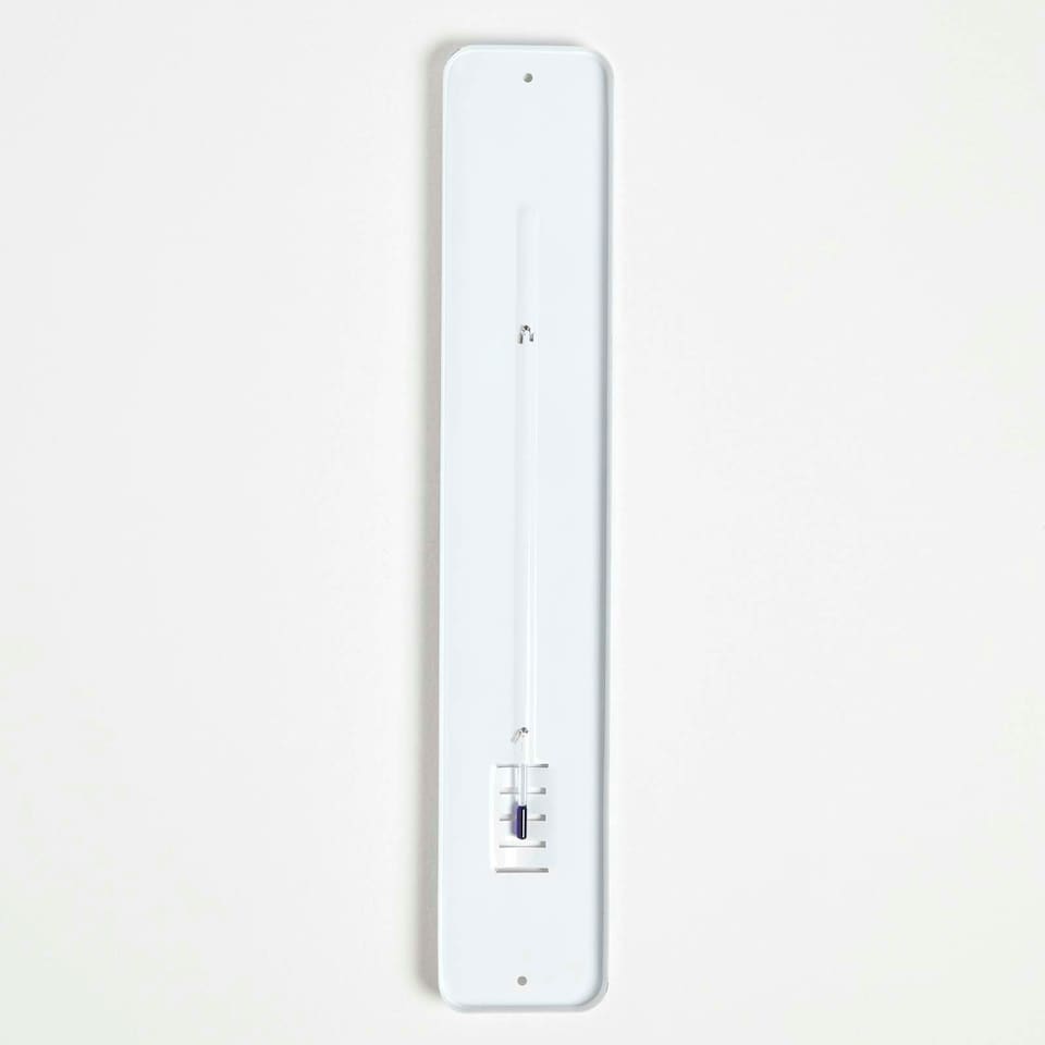 image 1 of Homescapes Silver Metal Wall Thermometer, 45 cm