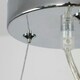 image 2 of ValueLights Modern 3 Way Chrome And Clear Acrylic Jewel Ring Pendant Ceiling Light | Chrome