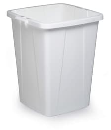Durable 90L Waste Bin White | Square Recycling Bin | Food Bin | DURABIN | White