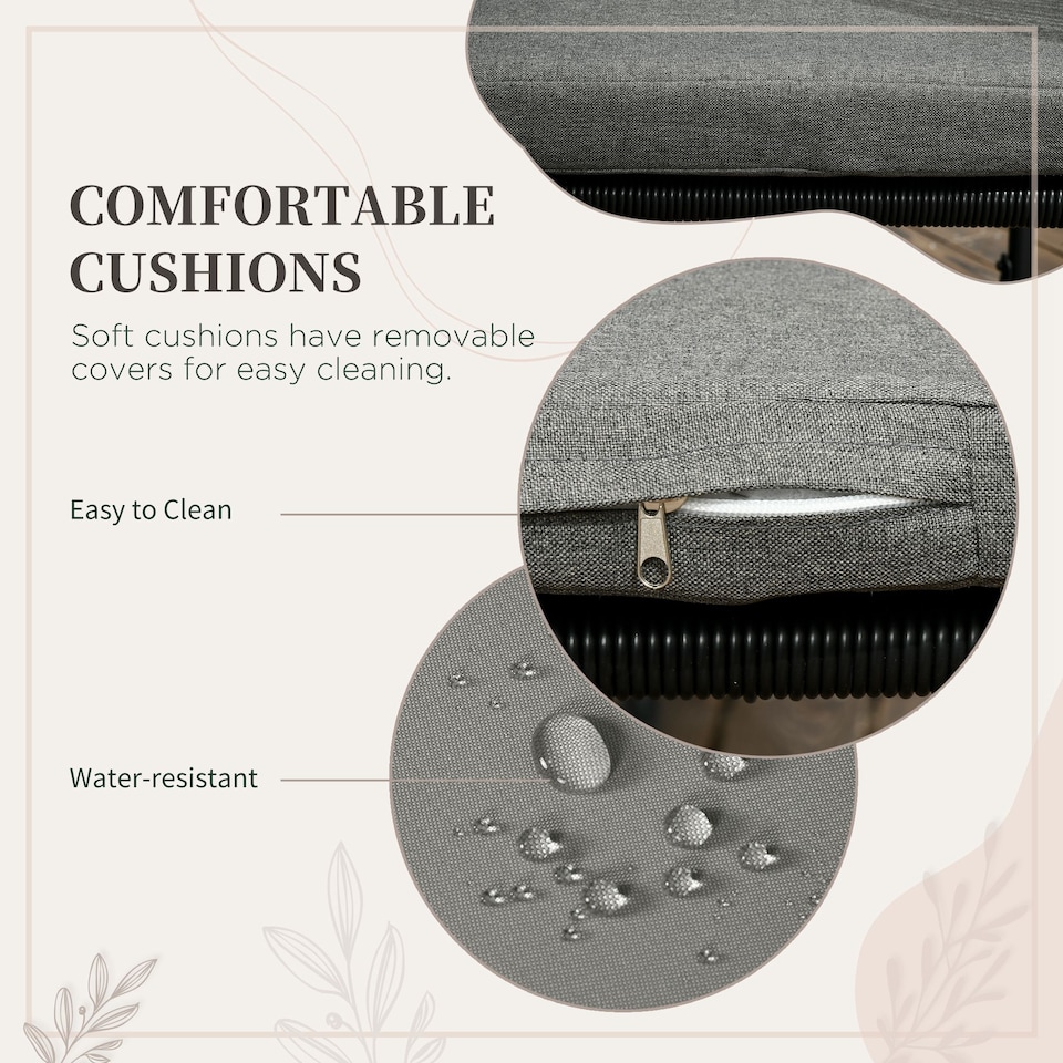 image 1 of Outsunny 4 Seater Rattan Cube Garden Furniture Set, Rattan Dining Set with Cushions, Outdoor Dining Table and Chairs with Rectangular Wood Grain Plastic Top Table for Patio, Balcony, Black