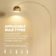 image 6 of HOMCOM Arc Floor Lamp for Living Room, Free Standing Tall Lamp, Gold Tone Gold