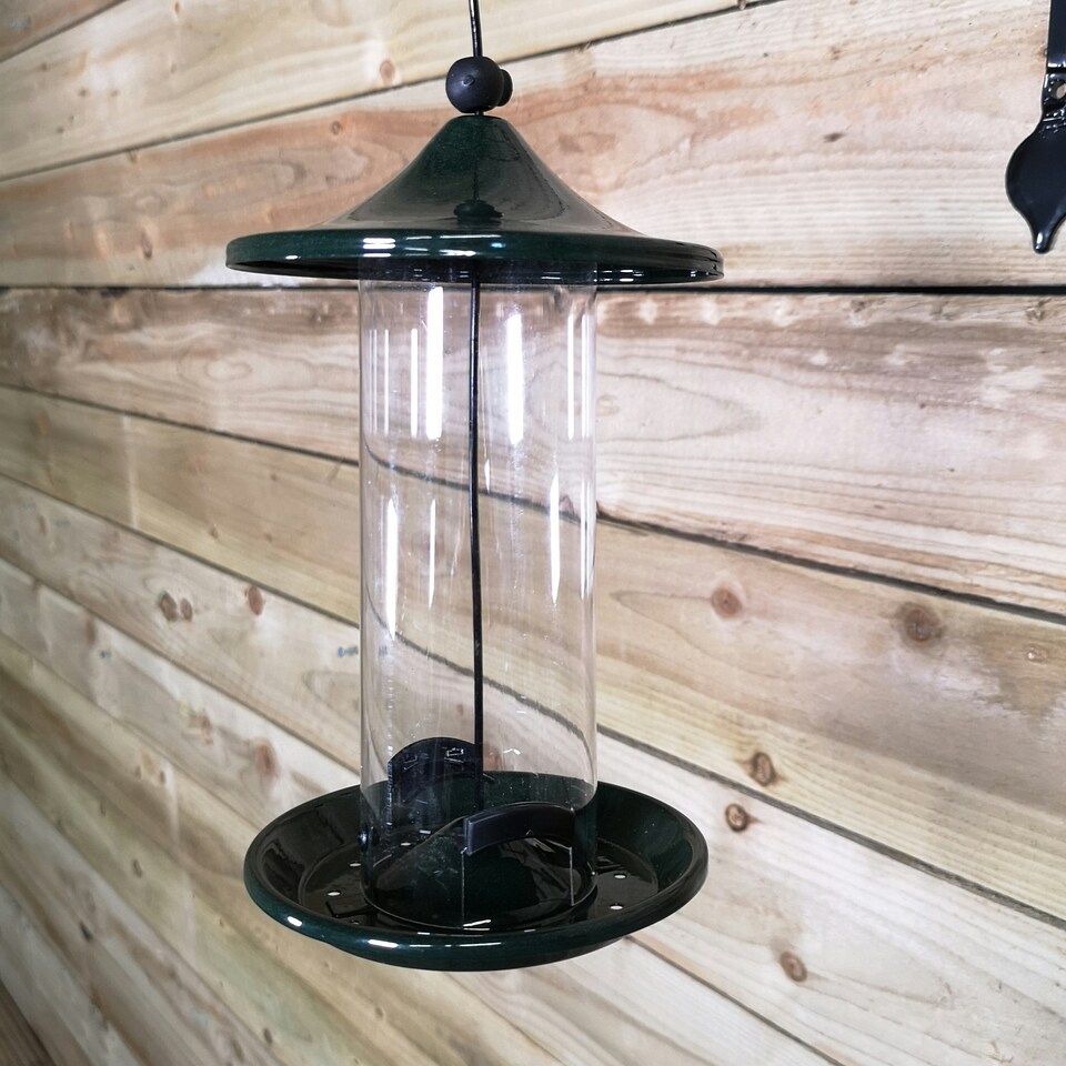 image 1 of Tom Chambers Oriental Stylish Garden Wild Bird Hanging Green Metal Mealworm Feeder