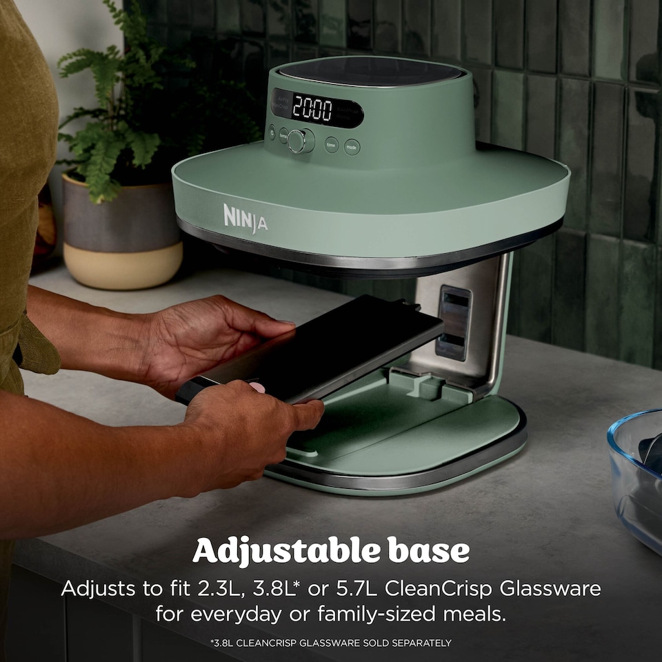 image 1 of Ninja AS090UKGN 5 in 1 Glass Air Fryer Crispi Pro 5.7L Moss Green