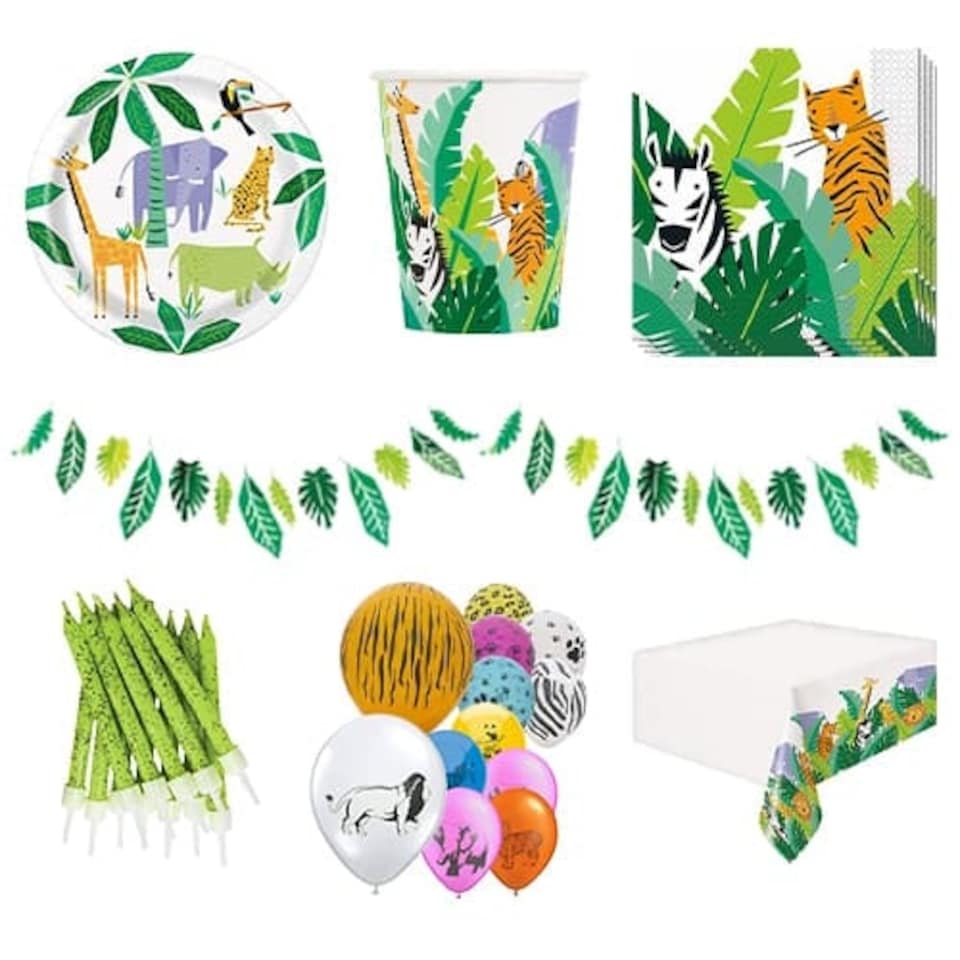 Animal Safari 16 Person Deluxe Party Pack
