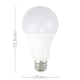 image 2 of ValueLights 5 Pack E27 White Plastic GLS LED 15W Cool White 6500K 1520lm Light Bulb