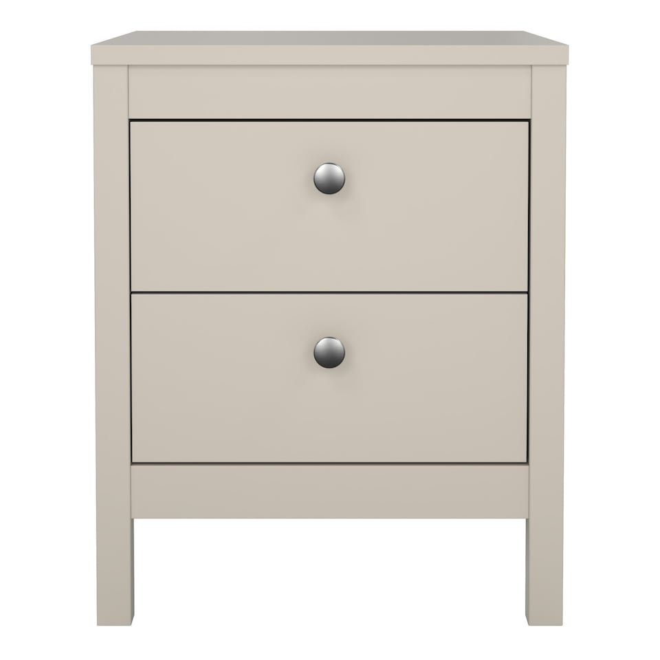 image 1 of Madrid Bedside Table 2 Drawers in Cashmere N/A