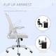 image 6 of Vinsetto Mesh Swivel Office Chair Task Computer Chair w/ Lumbar Support, White