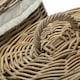 image 4 of Set of 2 Round Rattan Laundry Basket with White Lining White | White