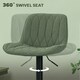 image 5 of HOMCOM Bar Stools Set of 2, Modern Armless Bar Chairs Green