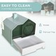 image 4 of PawHut Hooded Cat Litter Tray w/ Scoop, Drawer Pan Handle Deodorants Light Blue