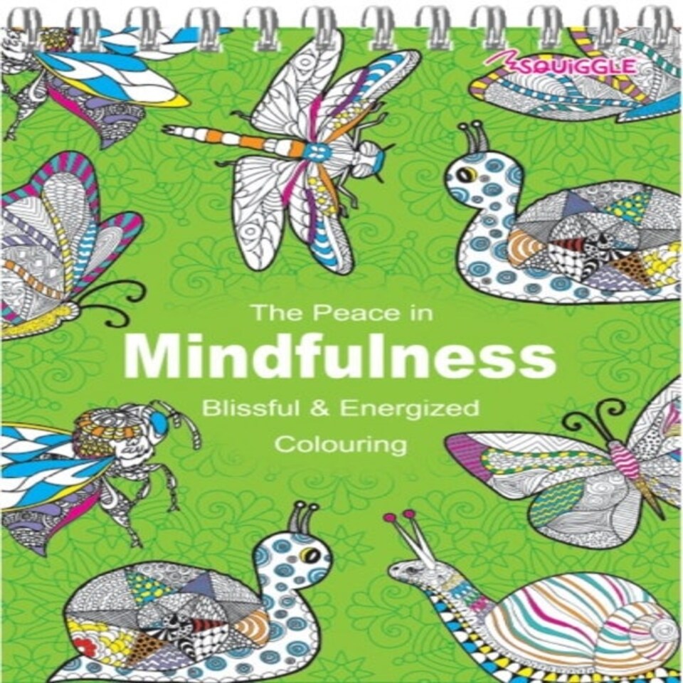 image 1 of Single 8"x6" Mindfullness Spiral Advanced Colouring Book