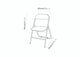 image 7 of 4-Pc Folding Chair Set with Cushioned Velvet Seat and Back | Grey | 4