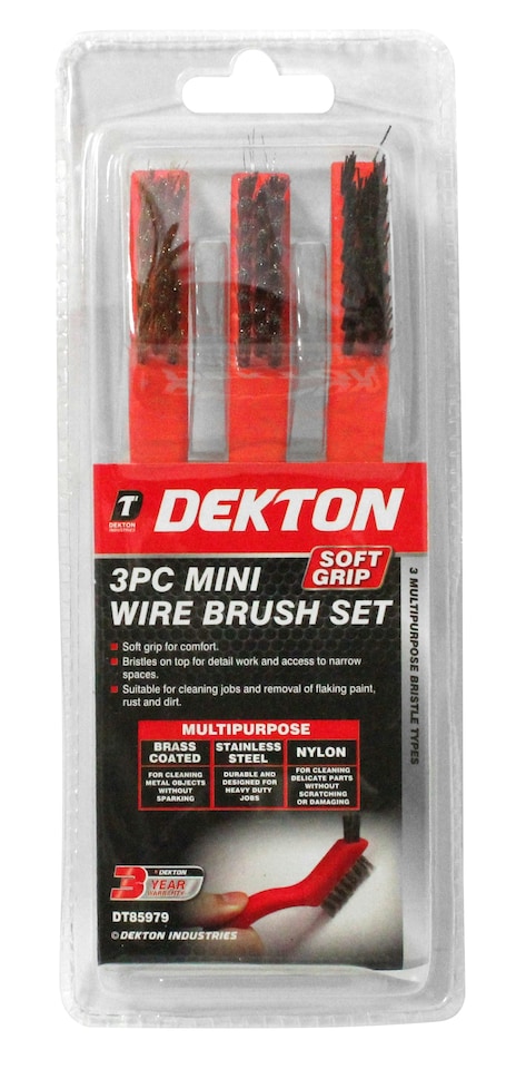 image 1 of Dekton Mini Wire Brush (Set Of 3)