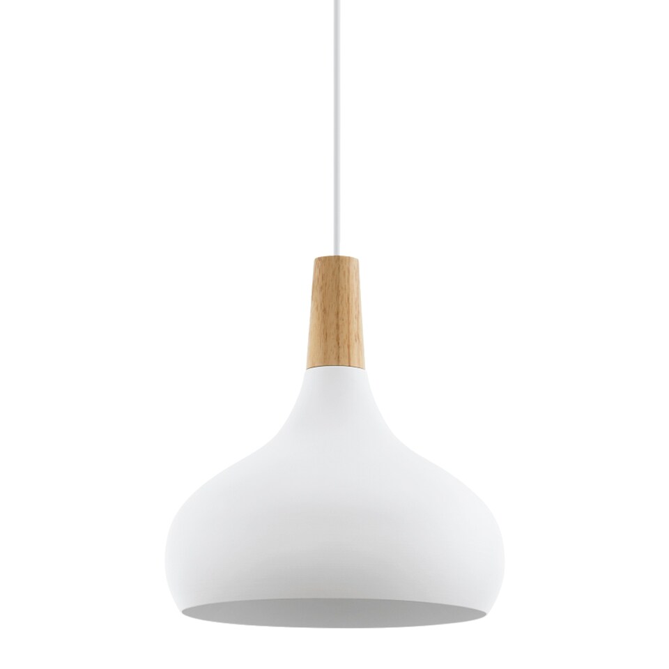 image 1 of EGLO Sabinar Metal/Wood Single Pendant Light