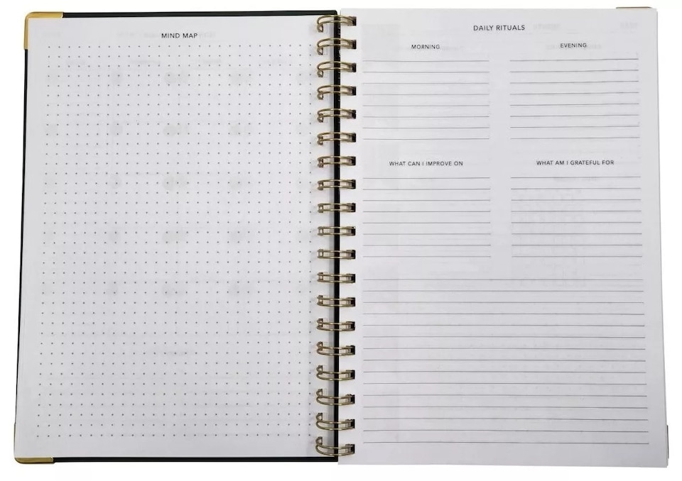 image 1 of Bottle Green Hardback Mind & Wellness Journal