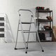 image 6 of VonHaus 3 Step Steel Folding Step Ladder with Anti Slip Feet
