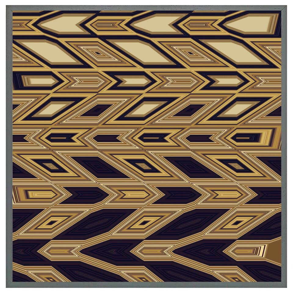 image 1 of Geometric tiles (Picutre Frame) Brown | XS