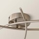 image 5 of ValueLights Maya Brushed Chrome 3 Way Curved Cross Ceiling Light | Chrome