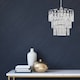image 4 of First Choice Lighting Set of 2 Three Tier Acrylic Crystal Light Shades Clear | Chrome