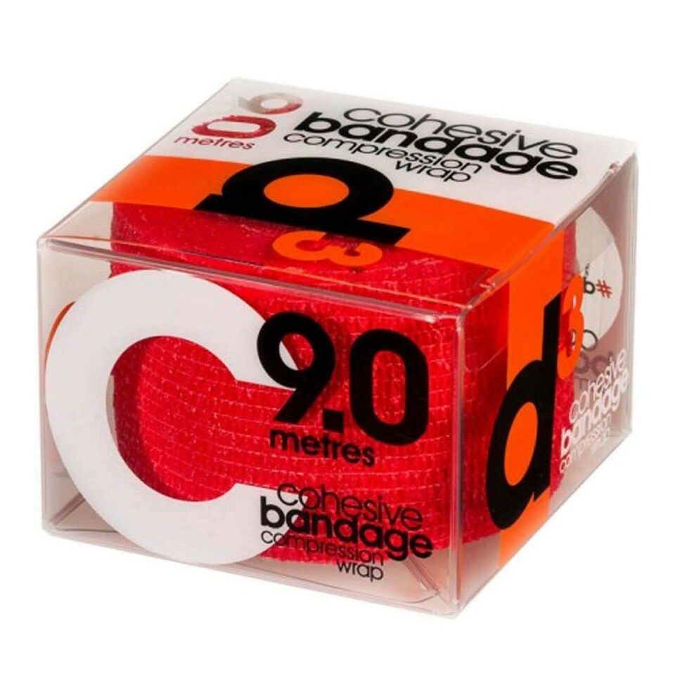 D3 Tape Cohesive Bandages - Red - 9m x 50mm