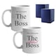 image 1 of Personalised The Boss The Actual boss His and Hers 11oz Mugs Set