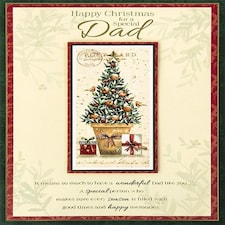 Christmas Tree Dad Handmade Nice Verse Large Xmas Card