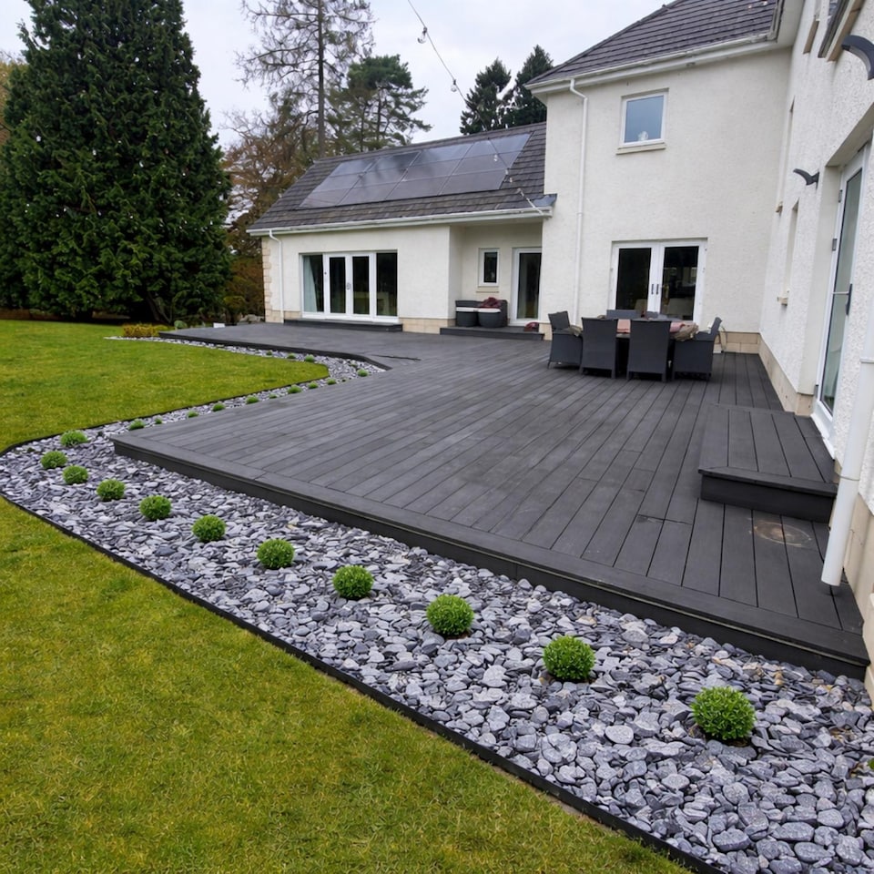 image 1 of Decorative Gravel 30/50mm Blue Slate 20KG Bag Garden Landscaping Stones