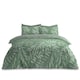image 1 of VELVETIO Jethro Complete Duvet Cover Set with Fitted Sheet Breathable Bedding Quilt Green | Double