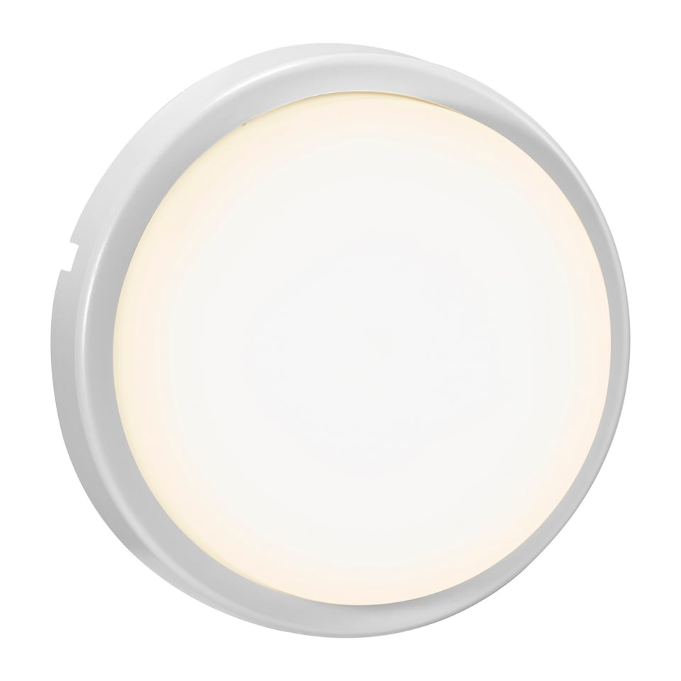 image 1 of Nordlux Cuba Outdoor Wall Light White Plastic Sensor Intergrated LED Ceiling or Wall Mounting - Mains Powered, IP54