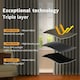 image 2 of Marlow 2xBlockout Curtains Panels 3 Layers Eyelet Room Darkening 117x183cm Charcoal Grey