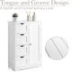 image 4 of Christow White Bathroom Cabinet 4 Drawer Unit Freestanding Wooden Storage