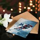 image 4 of Ice Hockey Players Game Oil Painting Winter Birthday Card