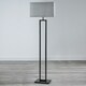 image 2 of Walsten Black Floor Lamp with Grey Shade
