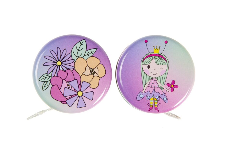 image 1 of Pack of 12 Metal Yo-Yo Princess Theme Return Tops