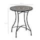 image 2 of Outsunny 60 cm Mosaic Garden Table, Small Round Outdoor Side Table with Ceramic Top, Plant Stand for Patio, Balcony | Black