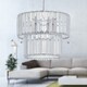 image 7 of Set of 2 Clint - Clear Acrylic Crystal Two Tier Easy Fit Pendant Shades | Clear | Chrome | Medium | 2