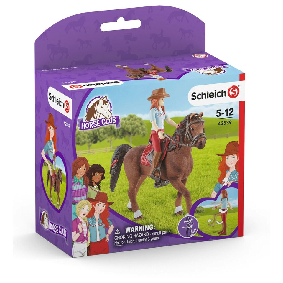 image 1 of SCHLEICH Horse Club Hannah & Cayenne Toy Figure Set