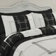 image 3 of Patchwork Duvet Cover Set Vintage Style Bedding Matching Pillowcases | Black | Single