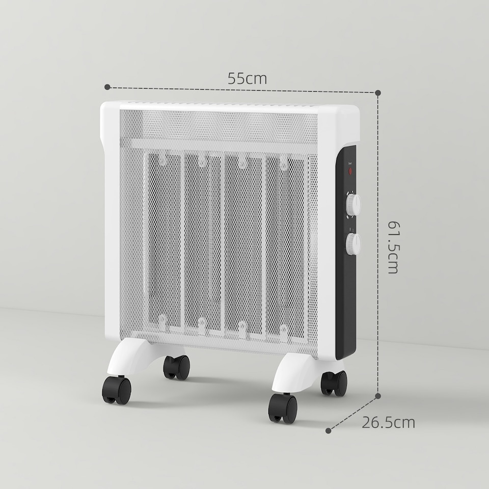 image 1 of HOMCOM 2000W Panel Heater, Electric Space Heater for Home, White