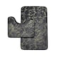 image 1 of VELVETIO Glitter Bath Mat Set Non Slip Water Absorbent Toilet Rugs Grey