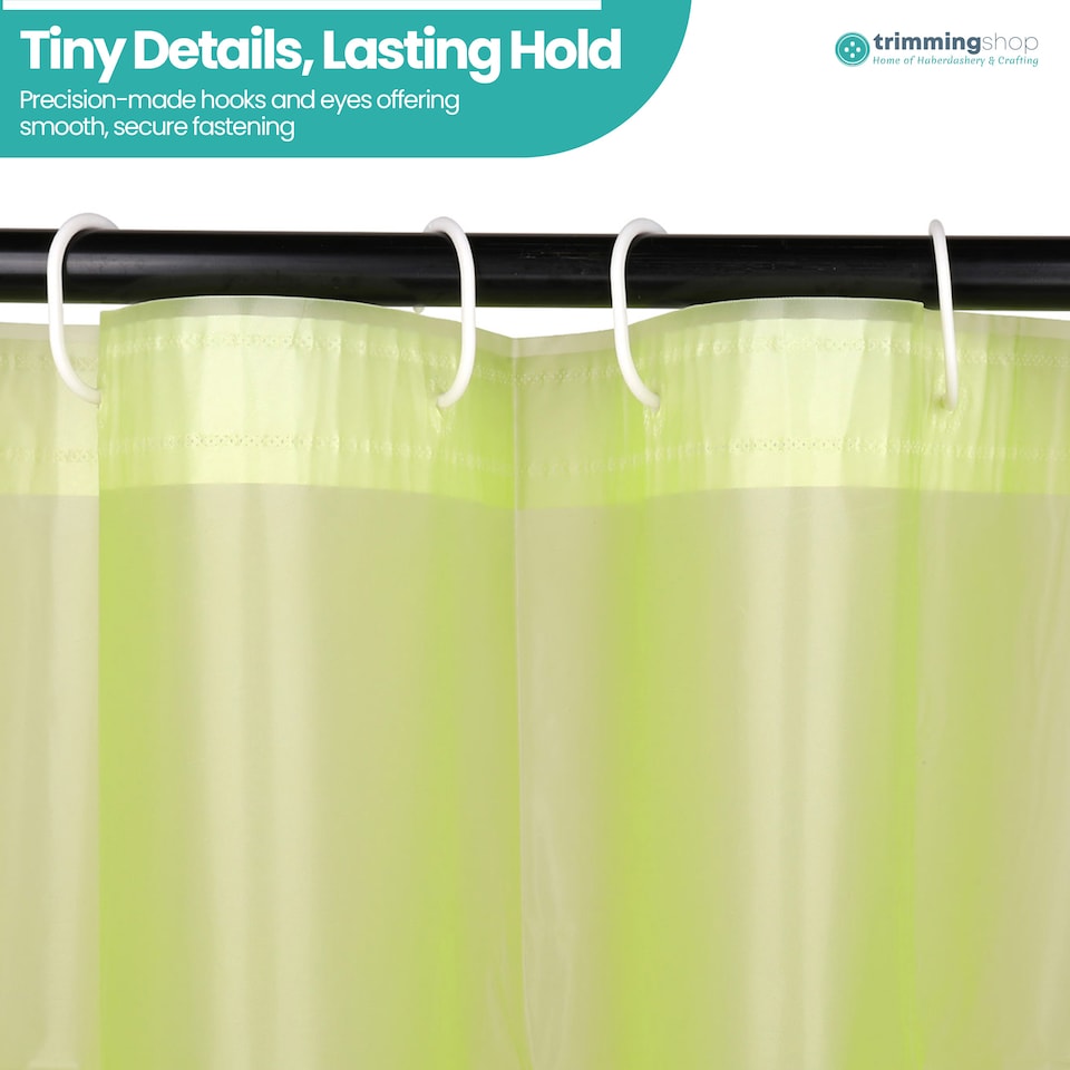 image 1 of PEVA Plain Mould & Mildew Resistant Shower Curtain with 12 Hooks - 180x180cm
