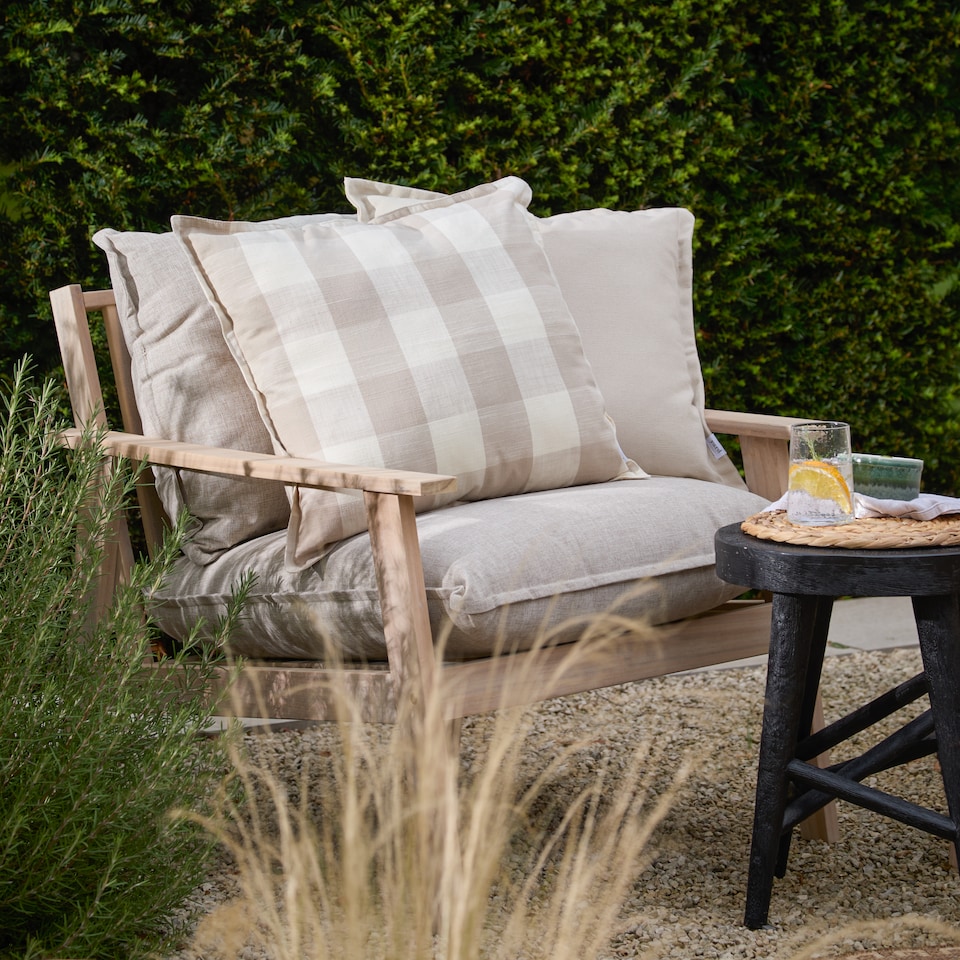 image 1 of Yard Chesil Check 100% Cotton Outdoor Cushion