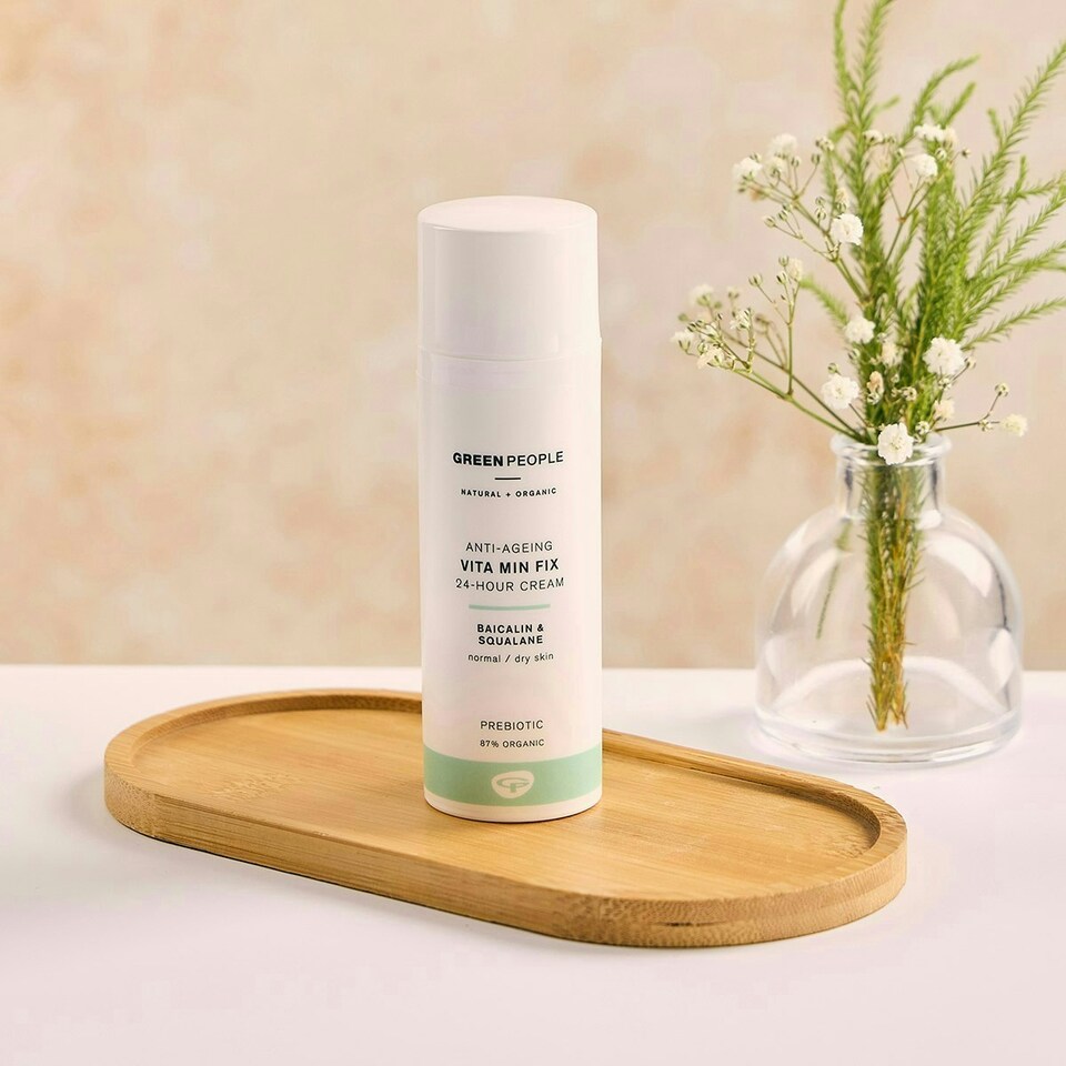 image 1 of Green People Vita Min Fix Moisturiser - 24-Hour Cream - With Squalane for Normal & Dry Skin - Paraben & Alcohol Free - Cruelty Free & Vegan, 50ml