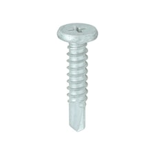 Timco - Metal Construction Sheet & Framing Screws - PH - Low Profile Pancake - Exterior - Silver Organic (Size 5.5 x 26 - 500 Pieces)