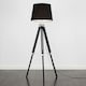 image 3 of ValueLights Clipper Tripod Black Floor Lamp