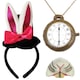 image 1 of Mini Rabbit Costume Set - Hat, Clock & Nose Black | One Size