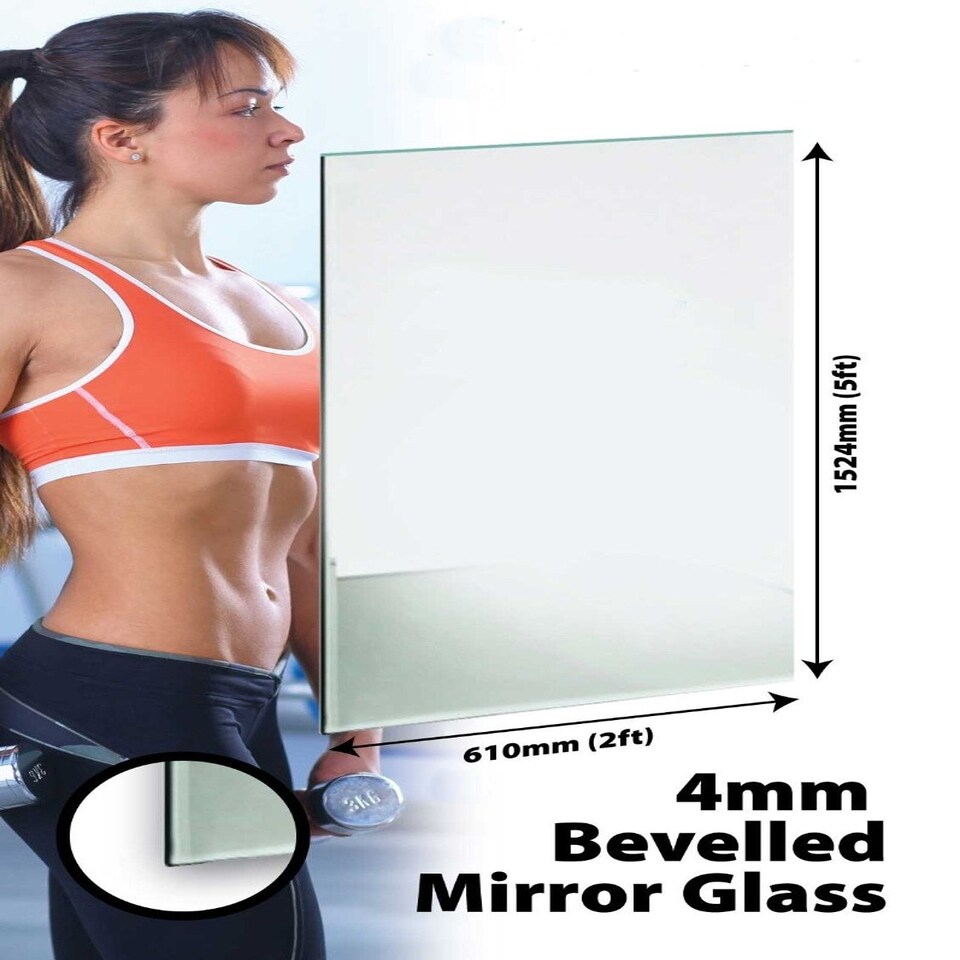 image 1 of Circuitt 4mm Sheet Mirror Glass Bevelled 153 x 61 CM N/A