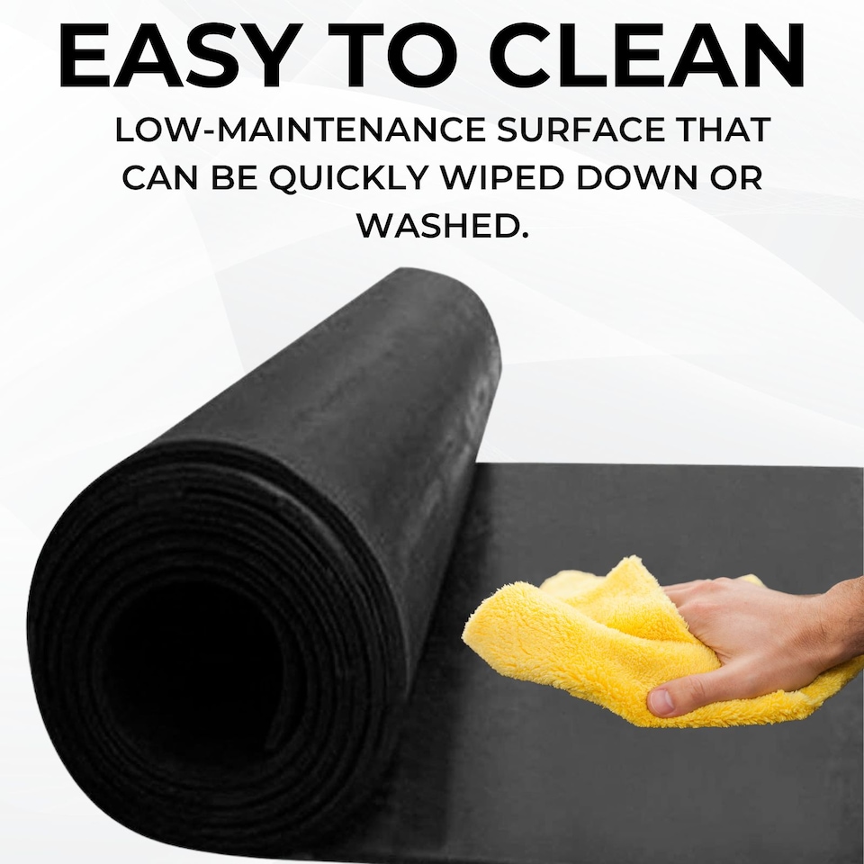 image 1 of Rubber Flooring Matting - 1m x 1m x 5mm - Smooth - Workshop Garage Shed Van Non-Slip