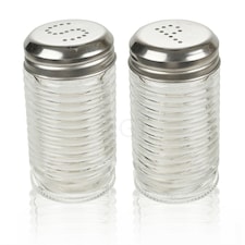 Glass Shaker Pot Salt & Pepper Set 9cm
