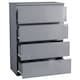 image 10 of Vida Designs Glinton 4 Drawer Chest of Drawers Bedroom Storage, 100% FSC, Grey